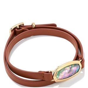 NWT Kendra Scott framed Dani gold wrap bracelet with box and jewelry bag